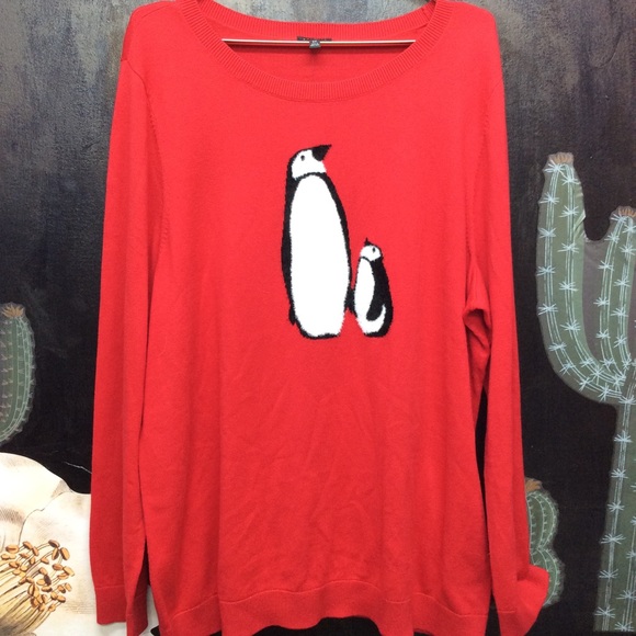 TALBOTS super soft crew neck penguin sweater ❤️ - Picture 3 of 12